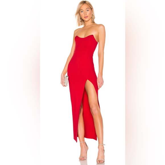 Strapless maxi dress size M red - Picture 1 of 7